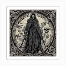 "Dark Enchantment: A Tale of Mystical Shadows" Art Print