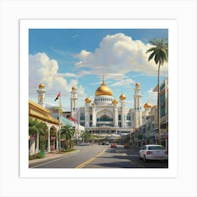 Brunei City Art Print 2 2 Art Print