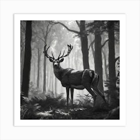 Deer In The Forest 237 Art Print