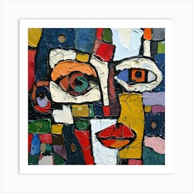 Kaleidoscopic Gaze: The Mosaic of Perception" Art Print