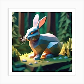 Rabbit In The Forest 53 Art Print