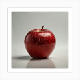 Red Apple With Water Droplets 1 Art Print