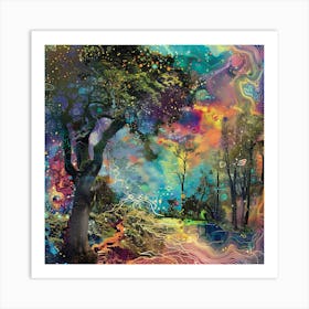 Psychedelic Forest 3 Art Print