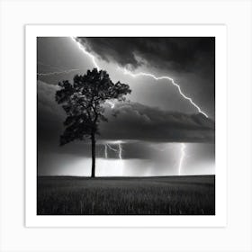 Lightning In The Sky 16 Art Print