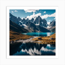 Lake In The Mountains Art Print