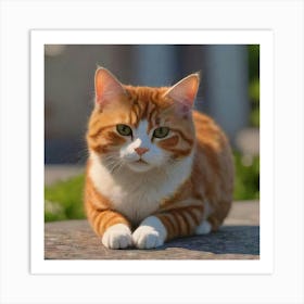 Orange Tabby Cat Art Print