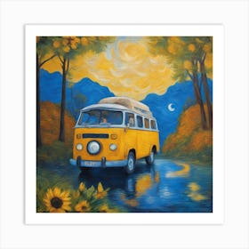 Herbstfarben, Abenteuer, Wald, Berge, Roadtrip. Art Print