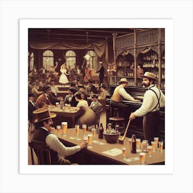 Night At The Saloon Art Print