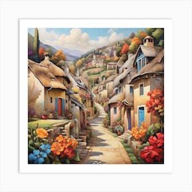 Village In France Art Print