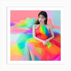 Rainbow Dress Art Print