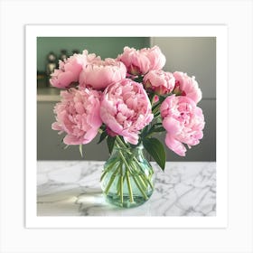 Pink Peonies 5 Art Print