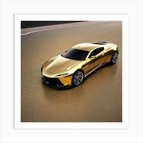 Gold Sports Car 20 Art Print