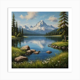 Mountain Lake 23 Art Print