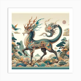 Dragon In The Sky Art Print