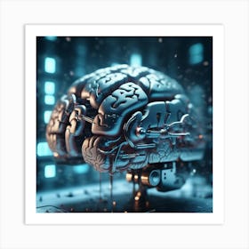 Futuristic Brain 10 Art Print