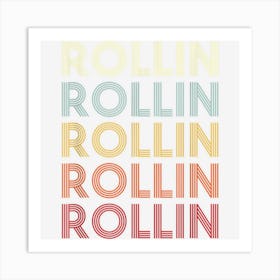 Rollin Michigan Rollin Mi Retro Vintage Text Art Print