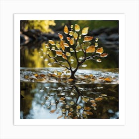 Tree In Water 1 Art Print