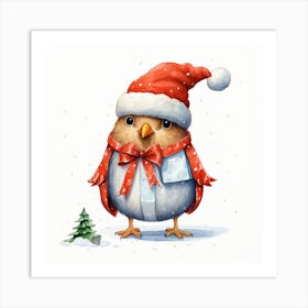 Santa Bird 1 Art Print