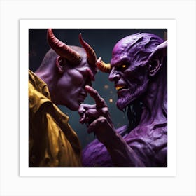 Demons And Angels 1 Art Print