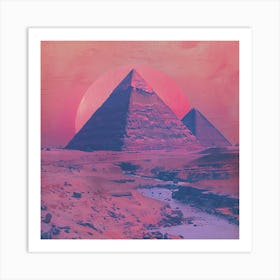 A Pyramids Of Giza Lofi Illustration 1719955209 4 Art Print