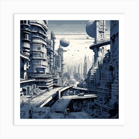 Futuristic City 29 Art Print