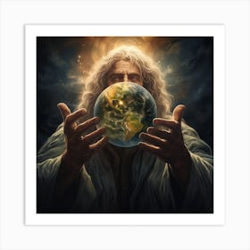 World In His Hands Art Print