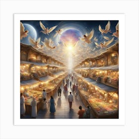 Heavenly Market Art Print