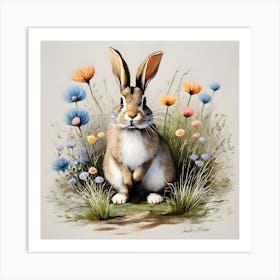 Realistic rabbit painting on canvas, Detailed bunny artwork in acrylic, Whimsical rabbit portrait in watercolor, Fine art print of a cute bunny, Rabbit in natural habitat painting, Adorable rabbit illustration in art, Bunny art for home decor, Rabbit lover's delight in artwork, Fluffy rabbit fur in art paint, Easter bunny painting print, Rabbit art, Bunny painting, Wildlife art, Animal art, Rabbit portrait, Cute rabbit, Nature painting, Wildlife Illustration, Rabbit lovers, Rabbit in art, Fine art print, Easter bunny, Fluffy rabbit, Rabbit art work, Wildlife Decor, Hare In The Meadow Art Print