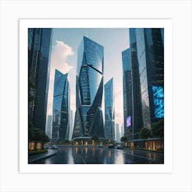 Futuristic Cityscape 57 Art Print