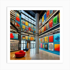 Library Interior Art Print