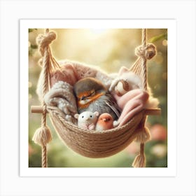 Bird In A Swing Art Print