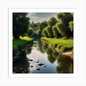 River Reflection Art Print