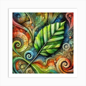 Leaf Painting Art Print