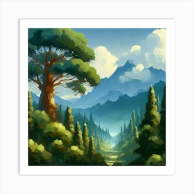 Landscape Painting 5 Art Print