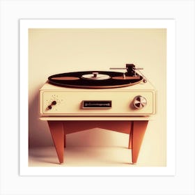 Retro Turntable- Record Player Art Print