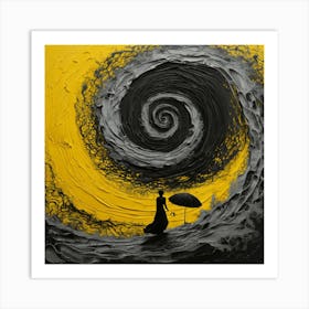 Black And Yellow Art Print