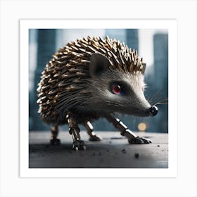 Robot Hedgehog Art Print
