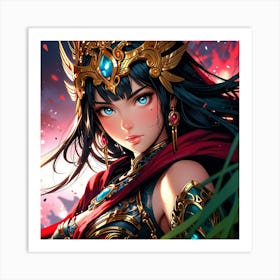 Default A Gracefully Fierce Anime Warrior Princess Her Intrica 1 (6) Art Print