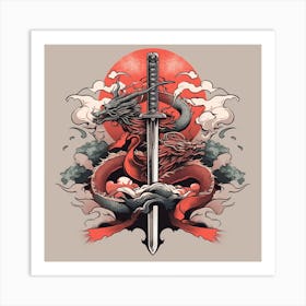 Samurai Sword 1 Art Print