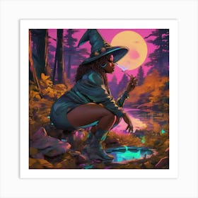 Witch In The Woods Art Print