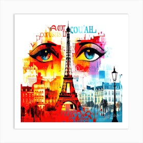 Paris In Your Eyes - Paris Eiffel Tower Art Print