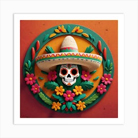 Day Of The Dead Skull 126 Art Print