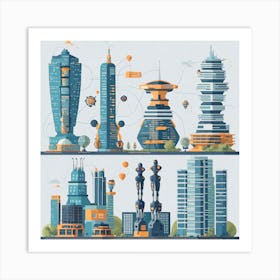 Futuristic City 17 Art Print