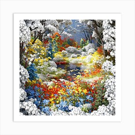 Snowy Forest 1 Art Print