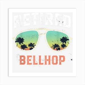 Funny Retired Bellhop Beach Palm Tree Sunglasses Men Women Art Print