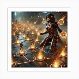 A Highly Detailed Science Fiction Illustration Of Infernal Web 1 Art Print