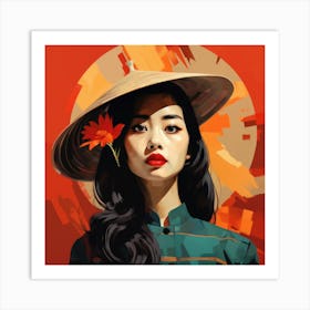 Bauhaus Vietnamese Woman 02 Art Print