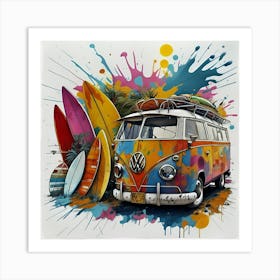 Vw Bus Surf Art Print