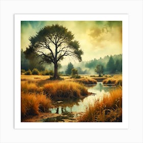 Landscape Painting 4 Art Print