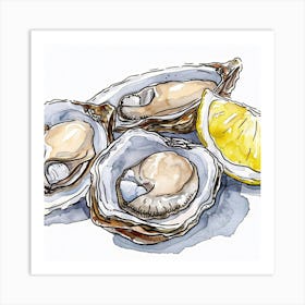 Oysters On The Half Shell Art Print